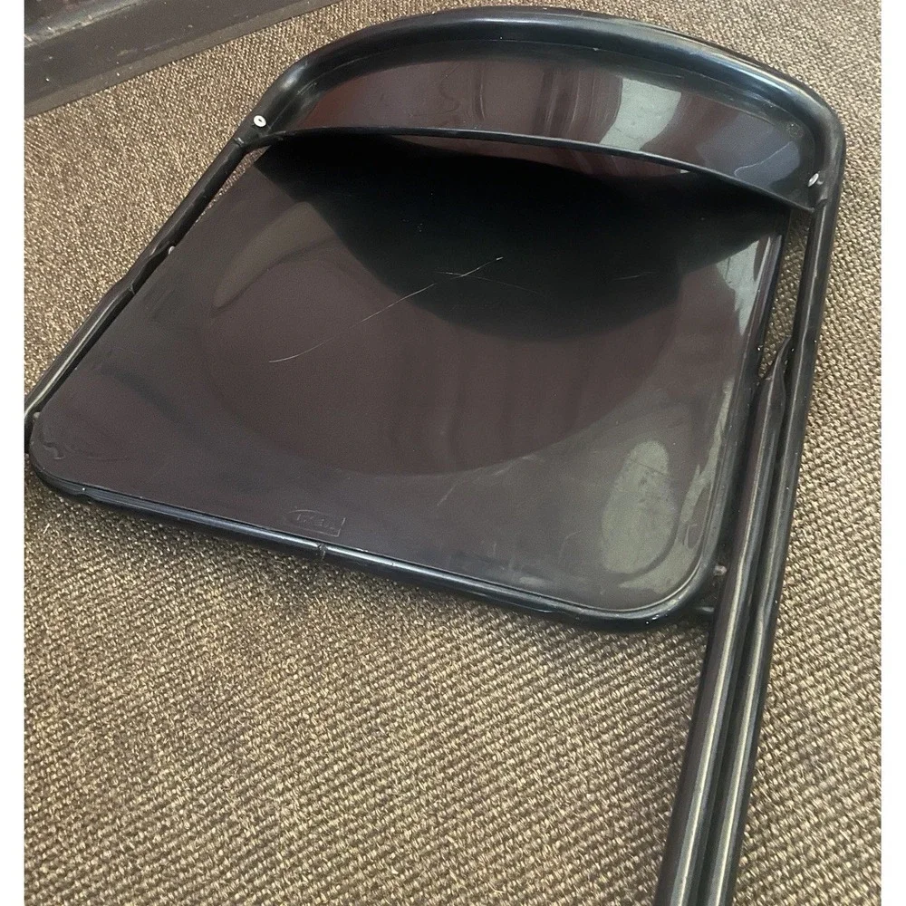 Rare Vintage IKEA Ted Black Folding Chair by Niels Gammelgaard 1970s